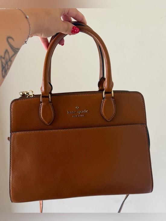 kate spade Handbags - Kate Spade “Madison Saffiano” Leather Medium Satchel in the color Cavern Clay